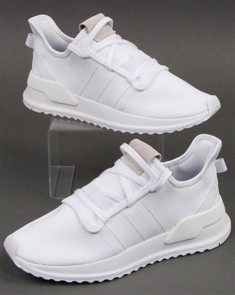 adidas blanc schuh|Adidas white running shoes.